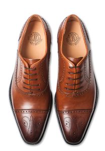 Brogue de couro marrom 