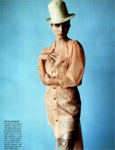 Vestido chemise em 1987.