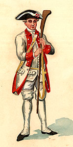 Vestimenta de soldado da infantaria Portuguesa, 1760