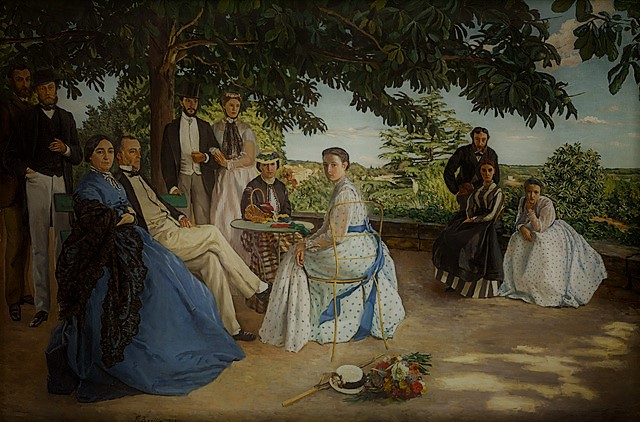 Pintura de  Frédéric Bazille's, de 1867 - Family Reunion