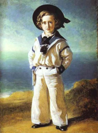 Prince Albert Edward (o futuro Edward VII do Reino Unido ) em um terno de marinheiro , de Franz Xaver Winterhalter , 1846
